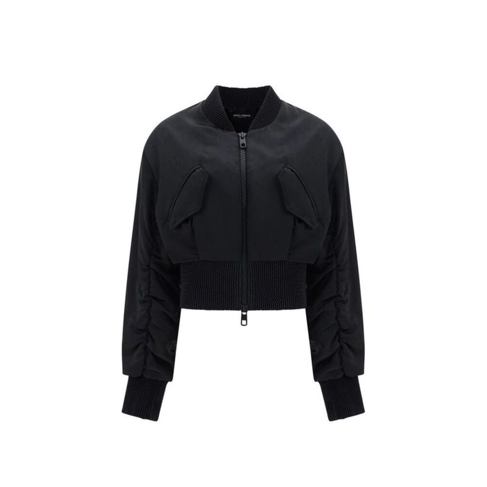 Dolce & Gabbana Black Acetate Women's Bomber